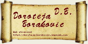Doroteja Boraković vizit kartica